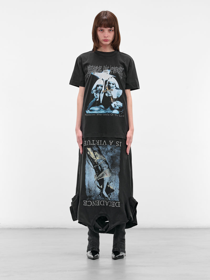 Black COF Multi-Shirt Maxi Dress (WCF76DR995B-WASHED-BLACK)