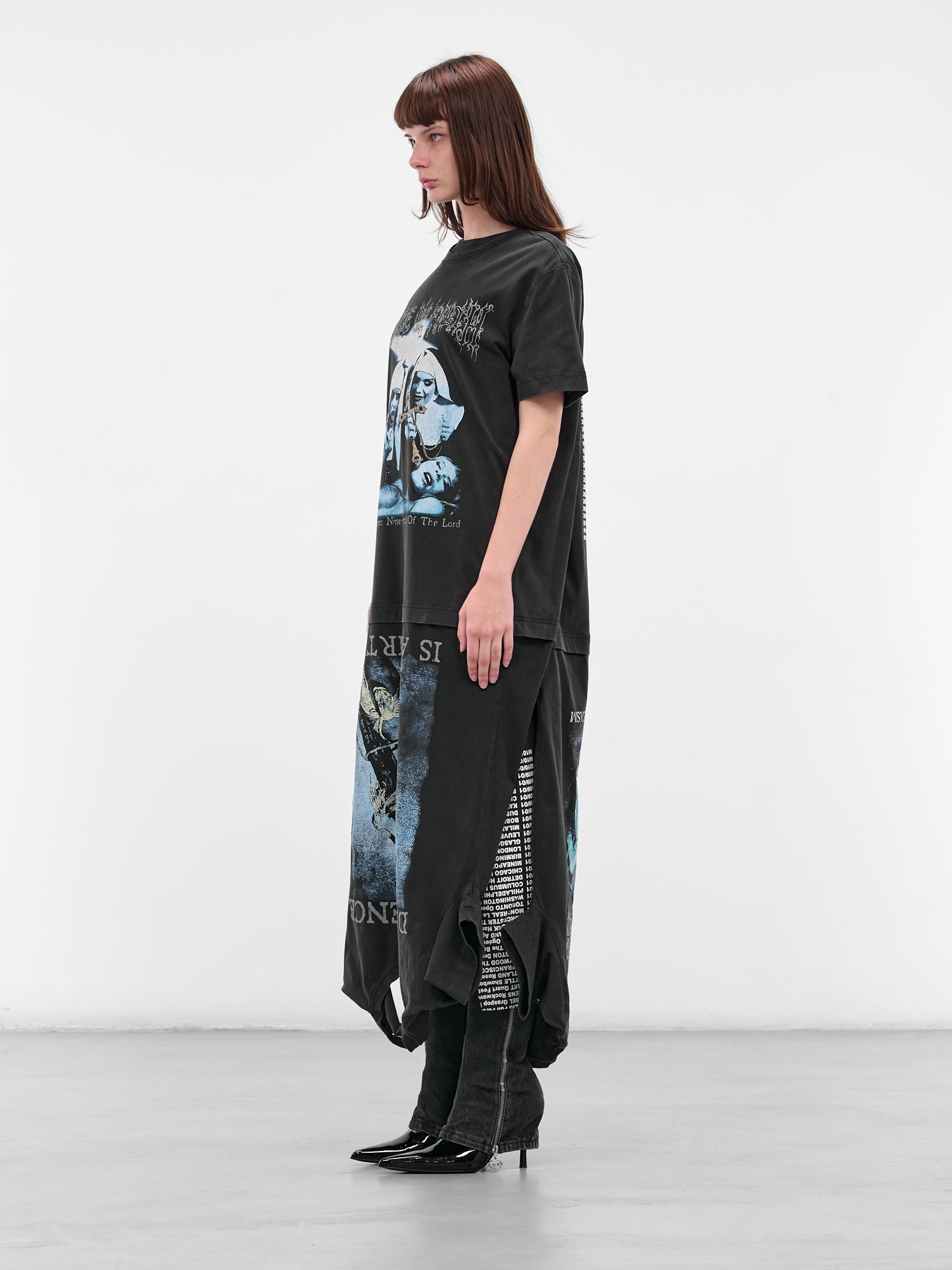 Black COF Multi-Shirt Maxi Dress (WCF76DR995B-WASHED-BLACK)