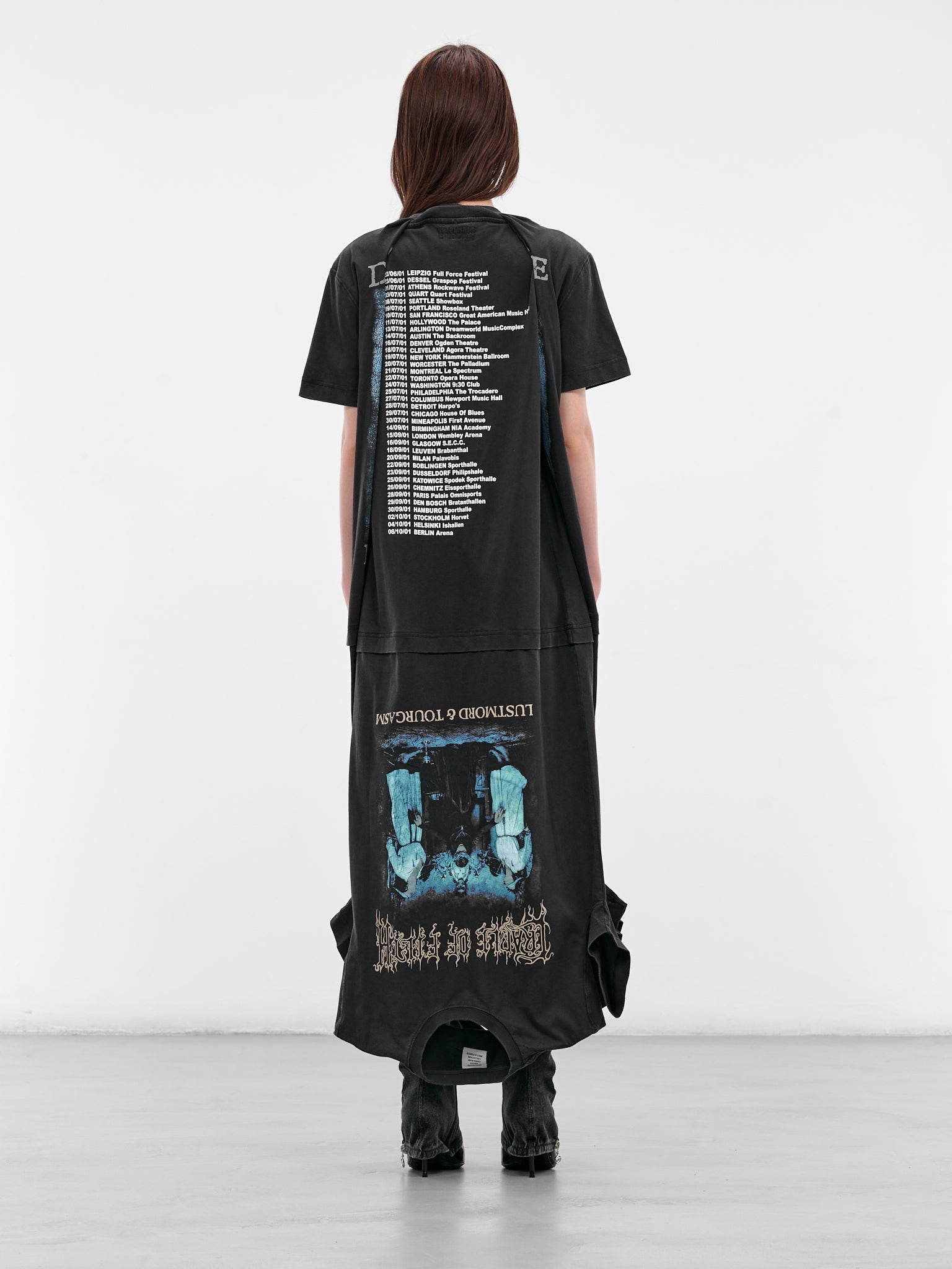 Black COF Multi-Shirt Maxi Dress (WCF76DR995B-WASHED-BLACK)