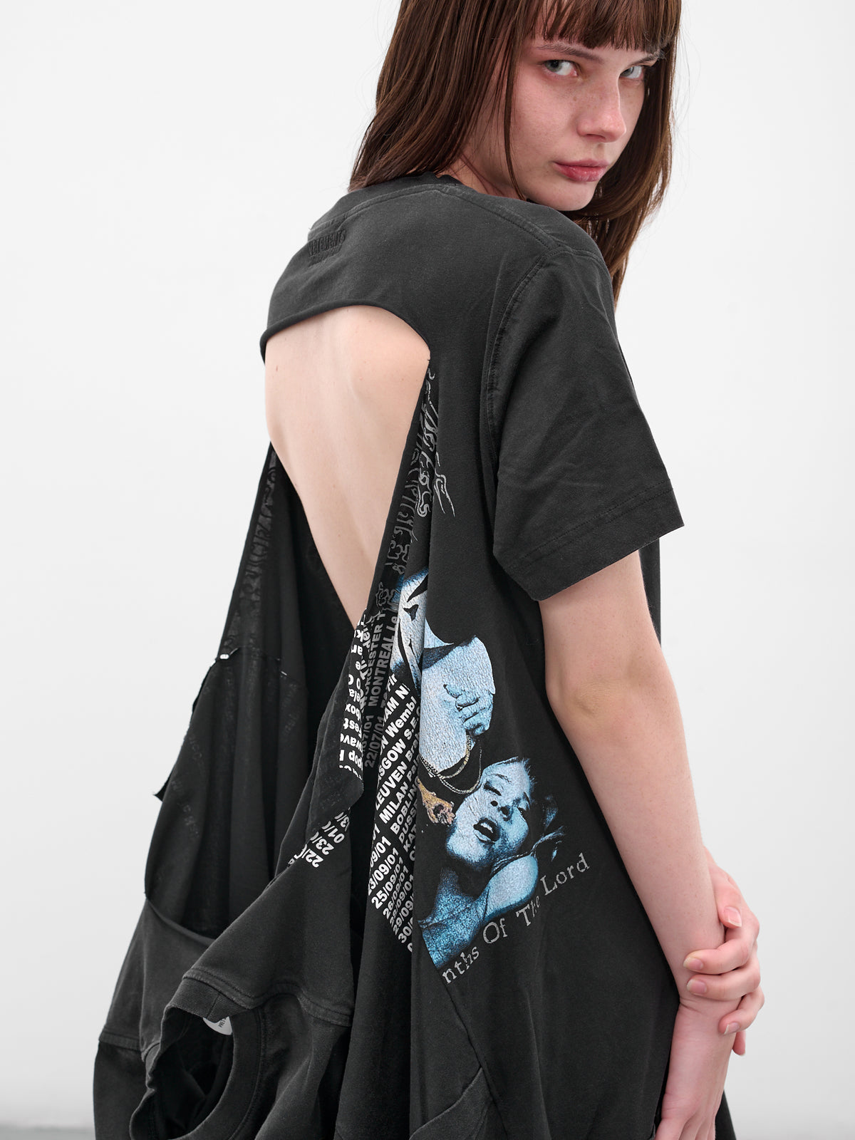 Black COF Multi-Shirt Maxi Dress (WCF76DR995B-WASHED-BLACK)