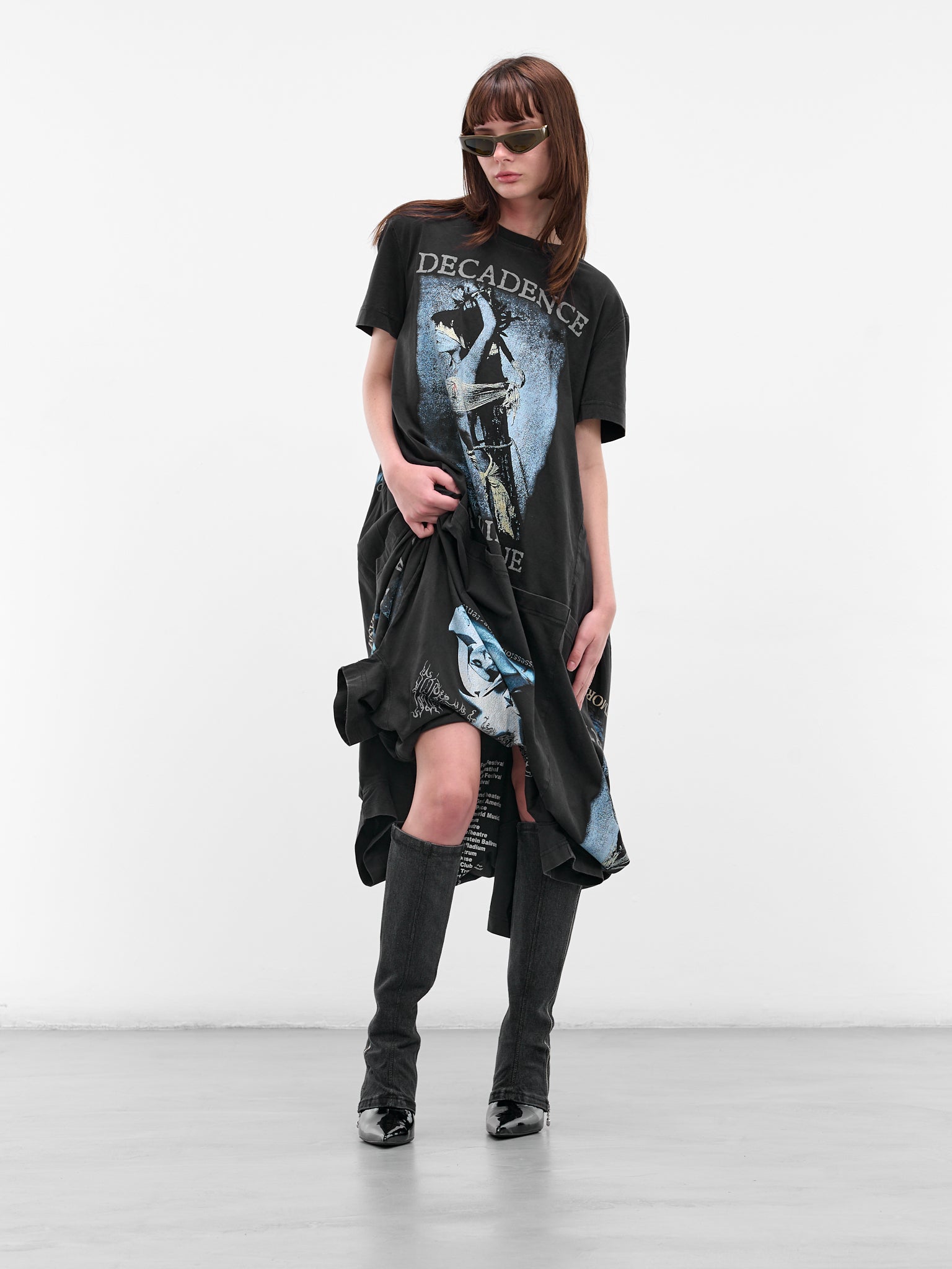 Black COF Multi-Shirt Maxi Dress (WCF76DR995B-WASHED-BLACK)
