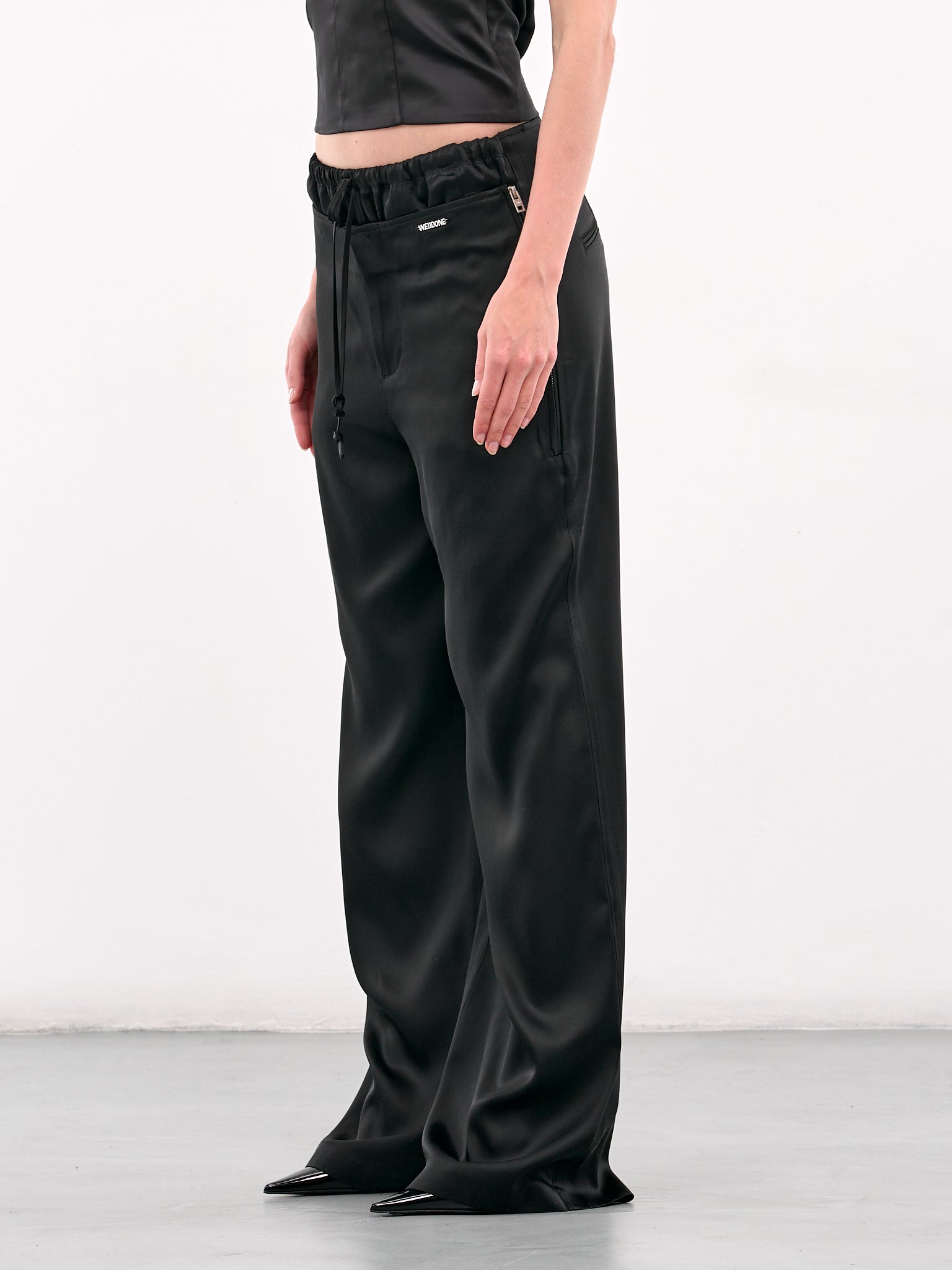 Layered Zip Detail Trousers (WD-PT1-25-251-BLACK)