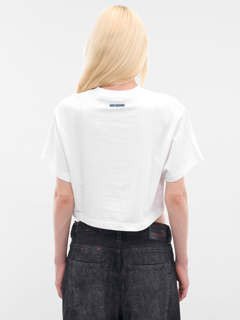 White Graphic Cropped Boxy Tee (WD-TT3-25-741-WWH-WHITE)