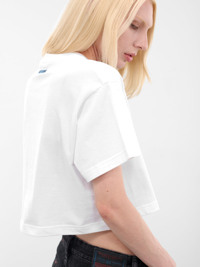 White Graphic Cropped Boxy Tee (WD-TT3-25-741-WWH-WHITE)