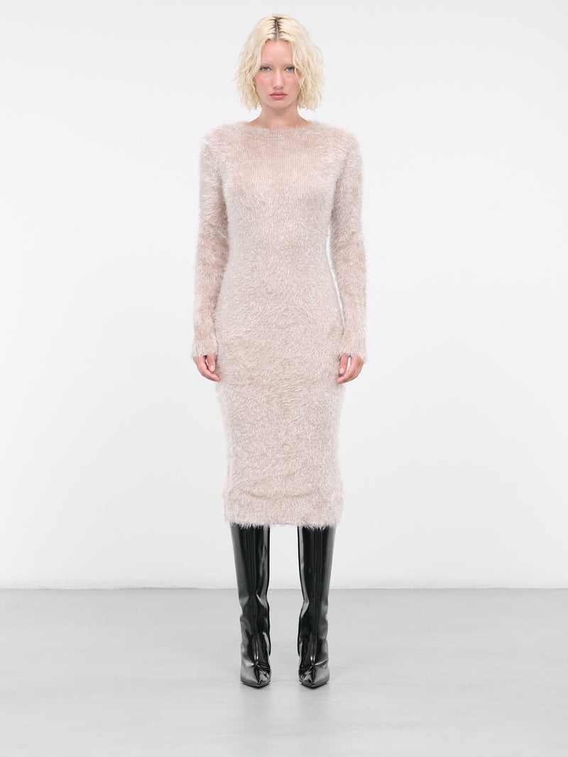 Puffy Knit Dress (WDR020-CKNI0031-WH50-WHITE-MUL)