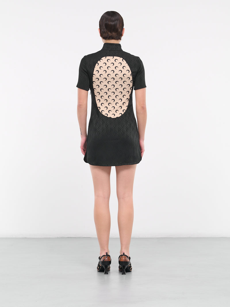 Jacquard Viscose Mini Dress (WDR256-CWOV0023-BLACK)