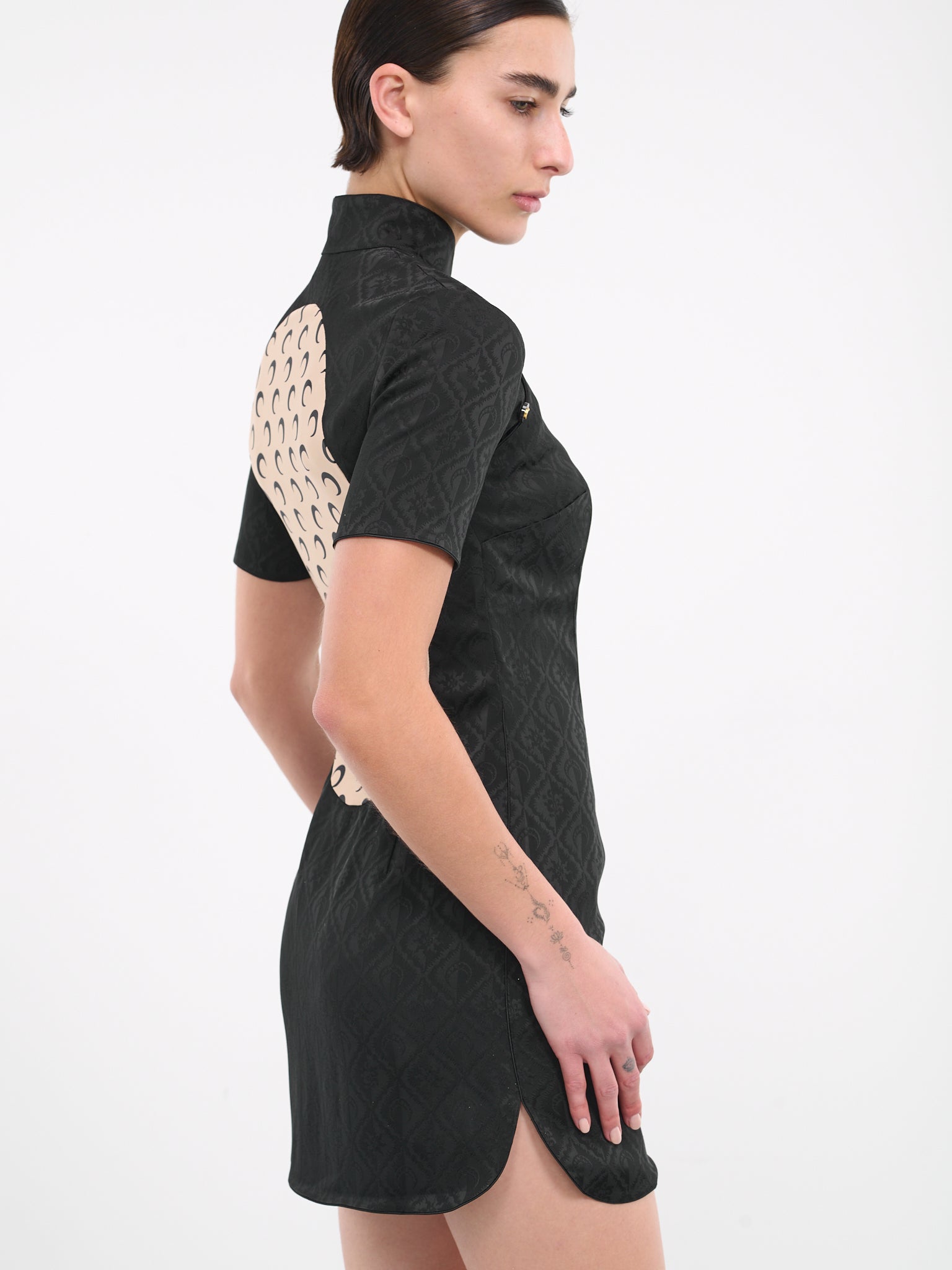 Jacquard Viscose Mini Dress (WDR256-CWOV0023-BLACK)