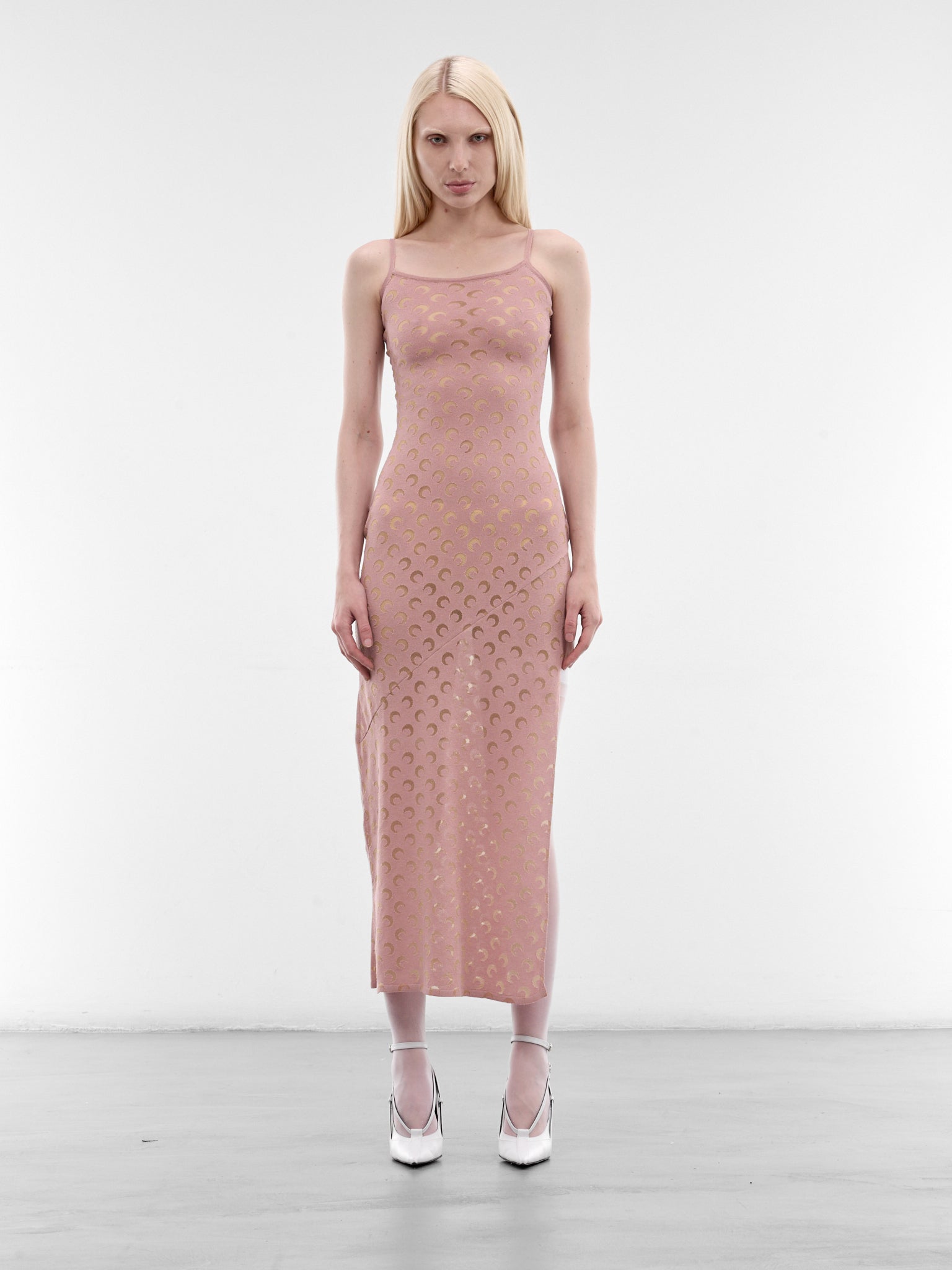 MARINE SERRE Pink Moon Monogram Dress | H.Lorenzo - front