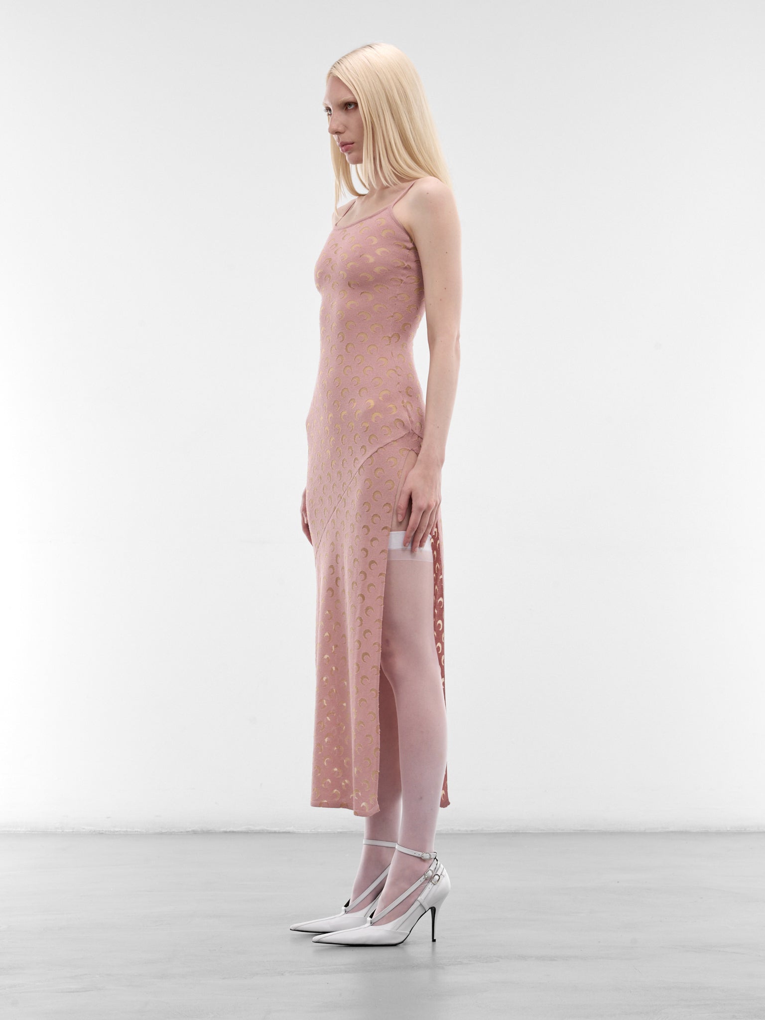 MARINE SERRE Pink Moon Monogram Dress | H.Lorenzo - side