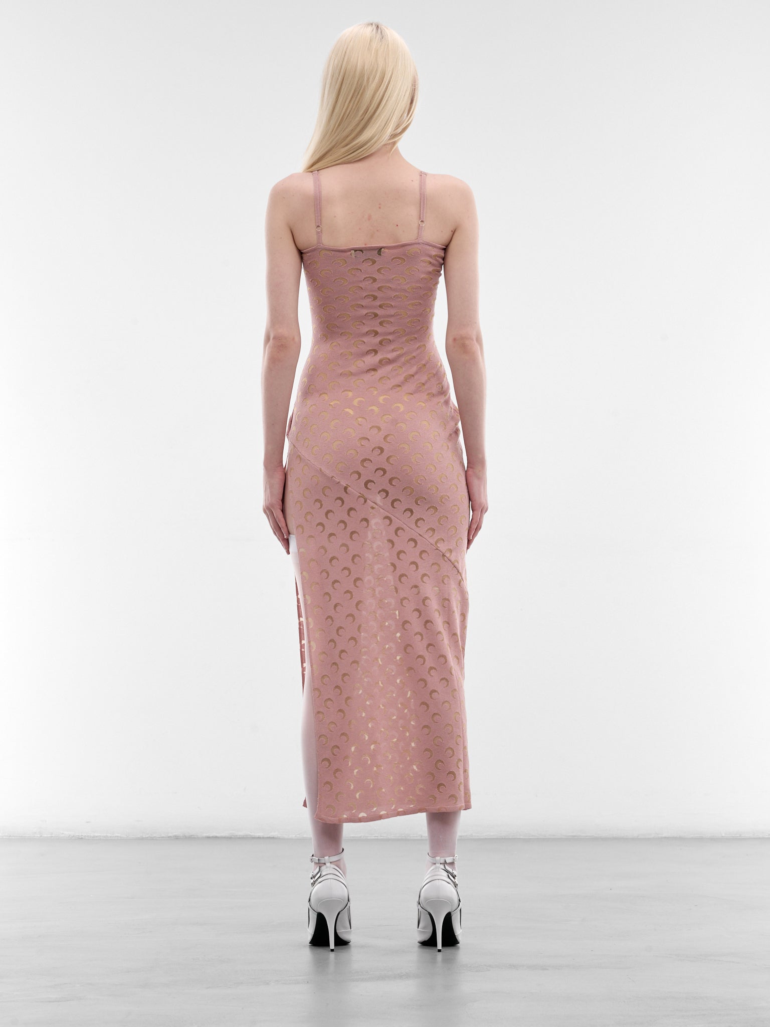 MARINE SERRE Pink Moon Monogram Dress | H.Lorenzo - back