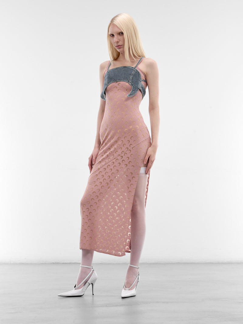 MARINE SERRE Pink Moon Monogram Dress | H.Lorenzo - styled