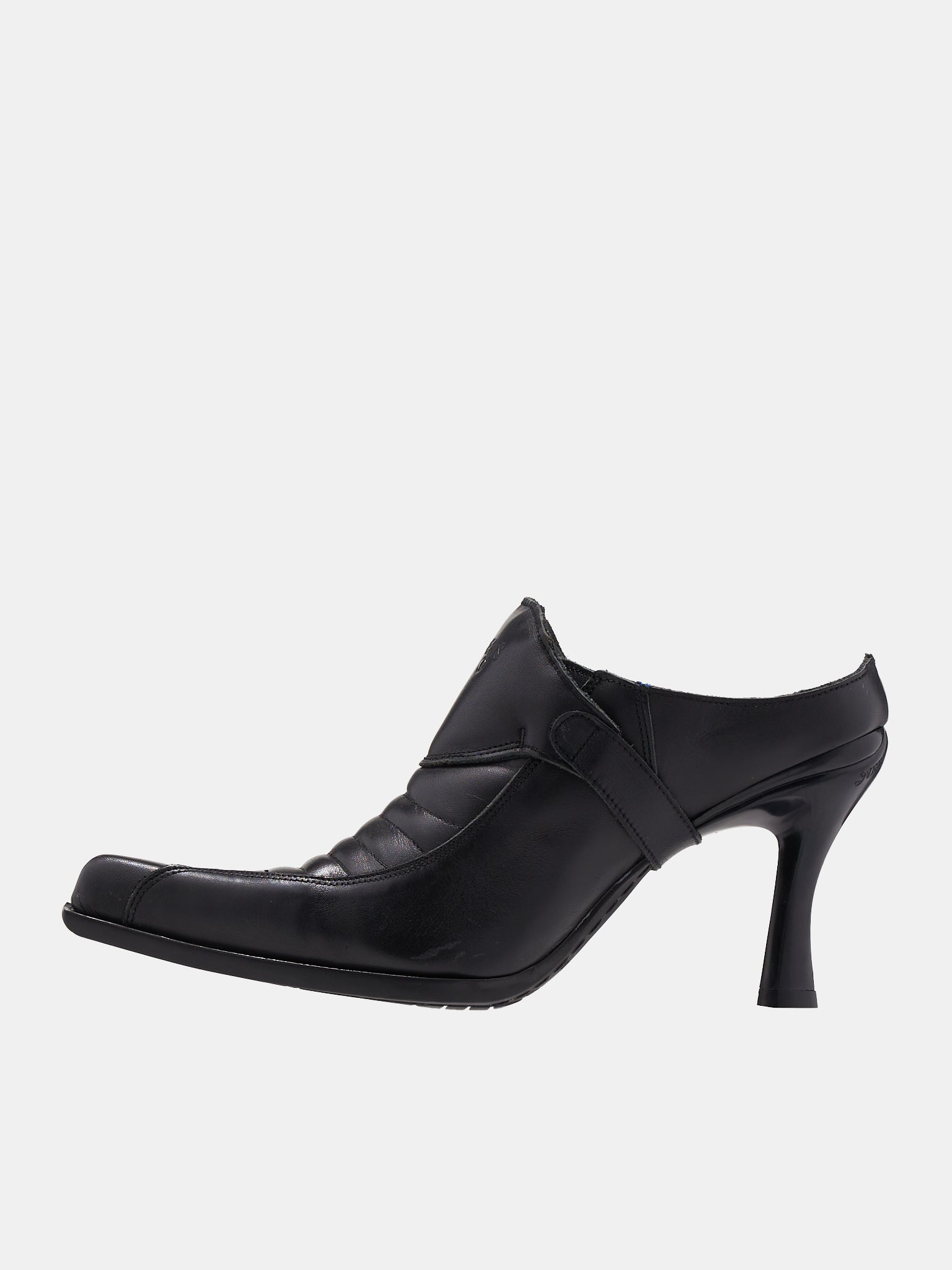 VETEMENTS X New Rock Moto Leather Mules - Black VETEMENTS X New Rock Moto Leather Mules - Black