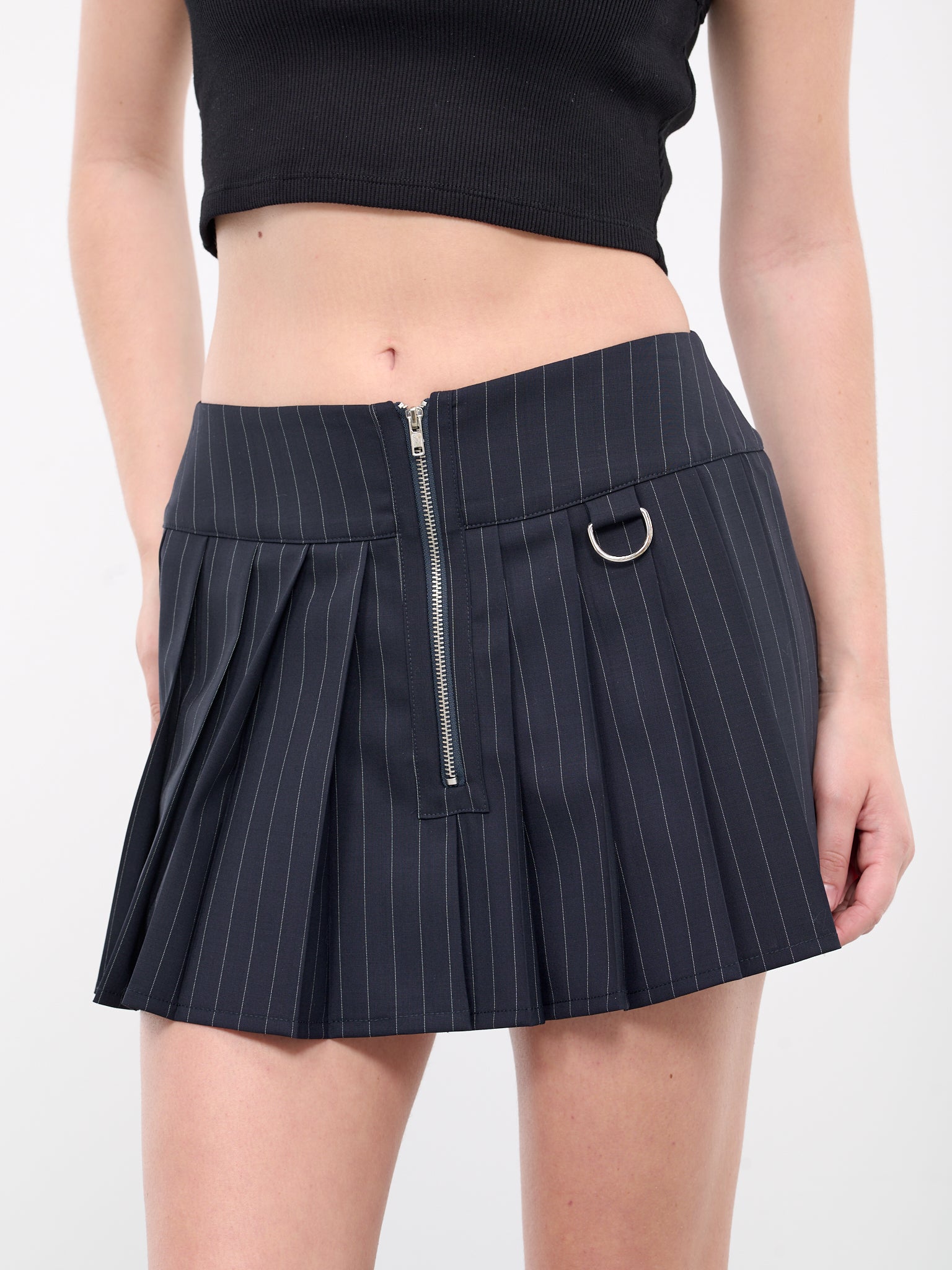 School Girl Mini Skirt (WE64SK120N-NAVY-PINSTRIPE)