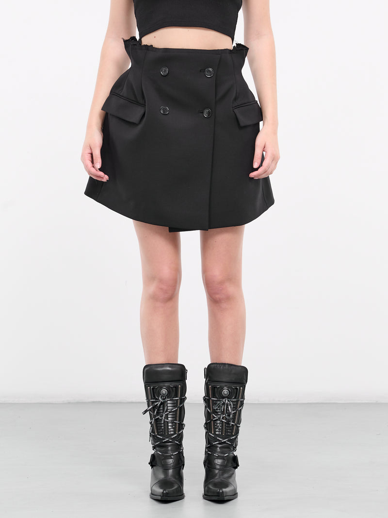 Reconstructed Hourglass Skirt (WE64SK160B-BLACK)