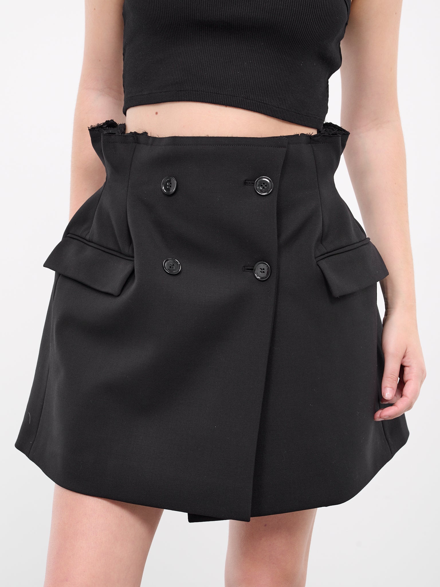 Reconstructed Hourglass Skirt (WE64SK160B-BLACK)