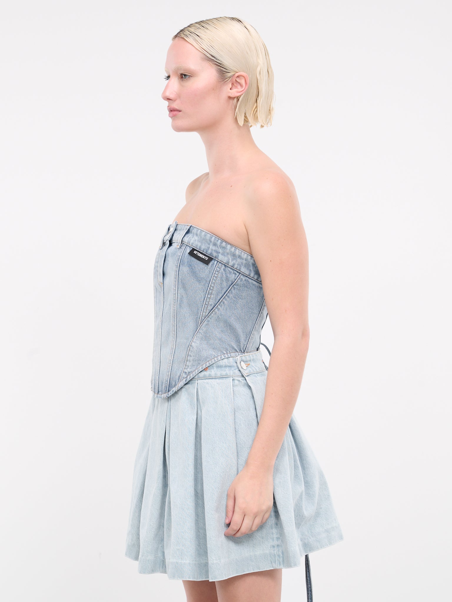 Denim Corset Top (WE64TO100N-BLUE)