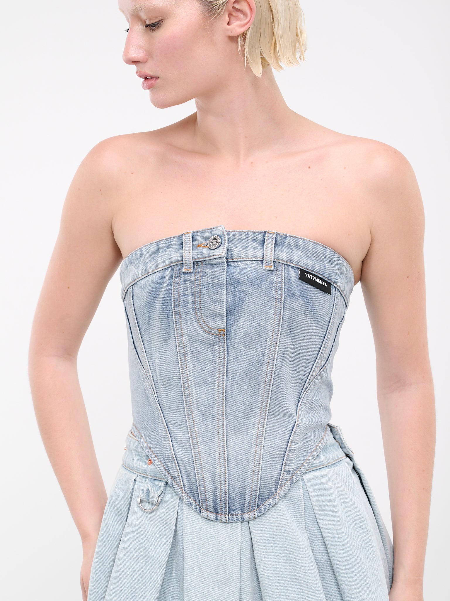 Denim Corset Top (WE64TO100N-BLUE)