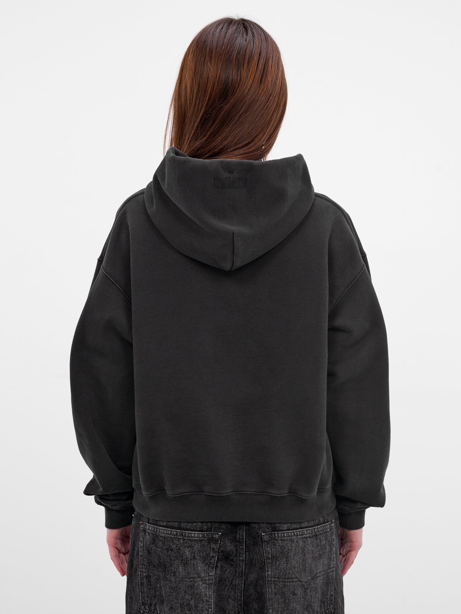 Black Molleton Paris Graphic Hoodie (WE76HD553B-BLACK)