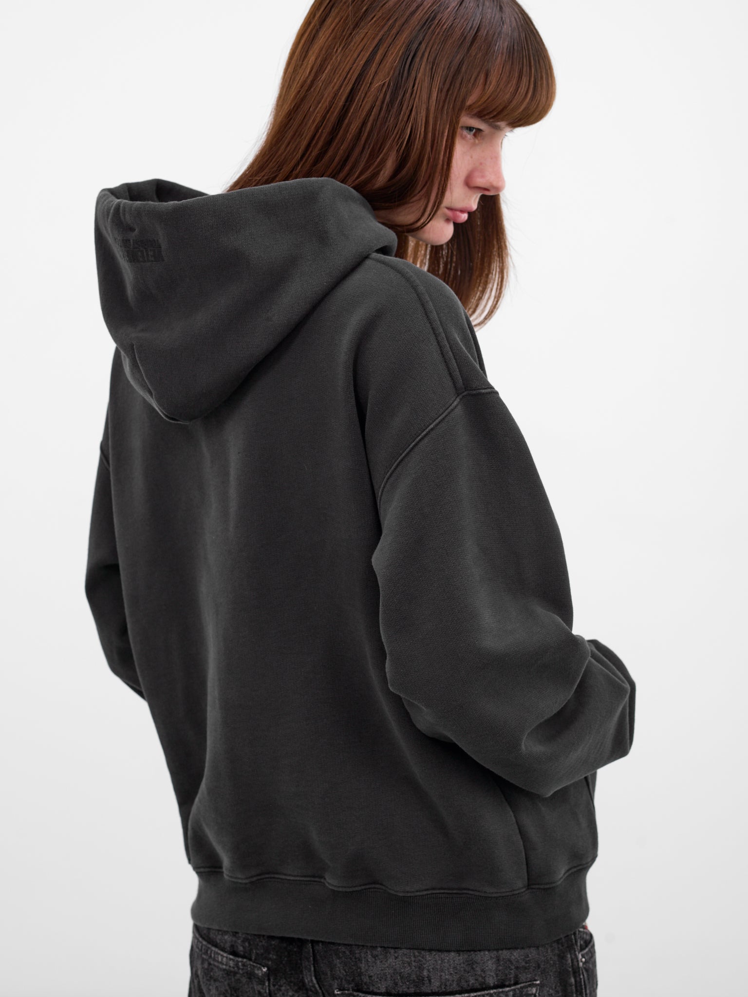 Black Molleton Paris Graphic Hoodie (WE76HD553B-BLACK)
