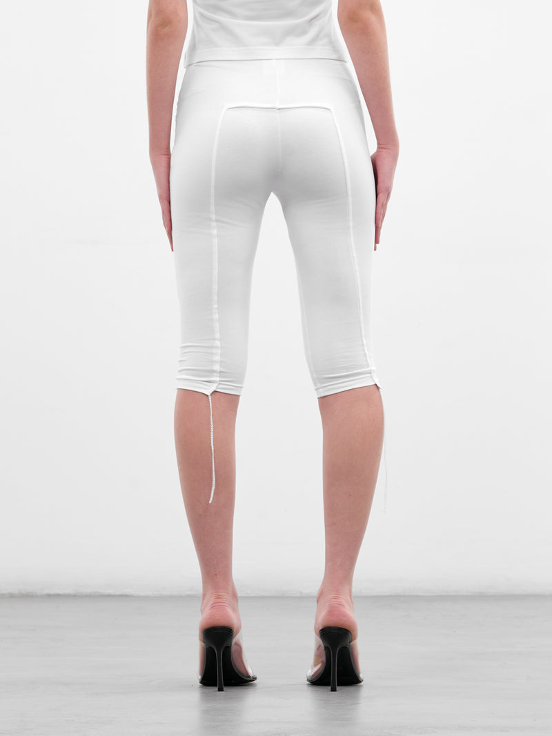 White Cut-Up Cropped Capri Pants (WE76SP515W-WHITE)