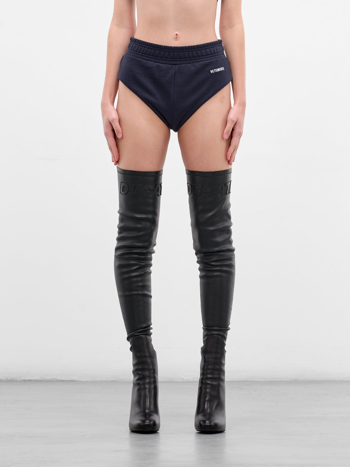 Navy Molleton Hot Pants Briefs (WE76SS499N-NAVY)