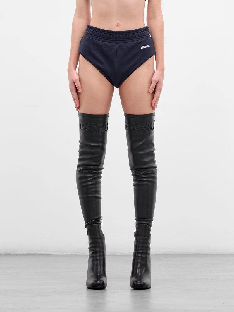 Navy Molleton Hot Pants Briefs (WE76SS499N-NAVY)