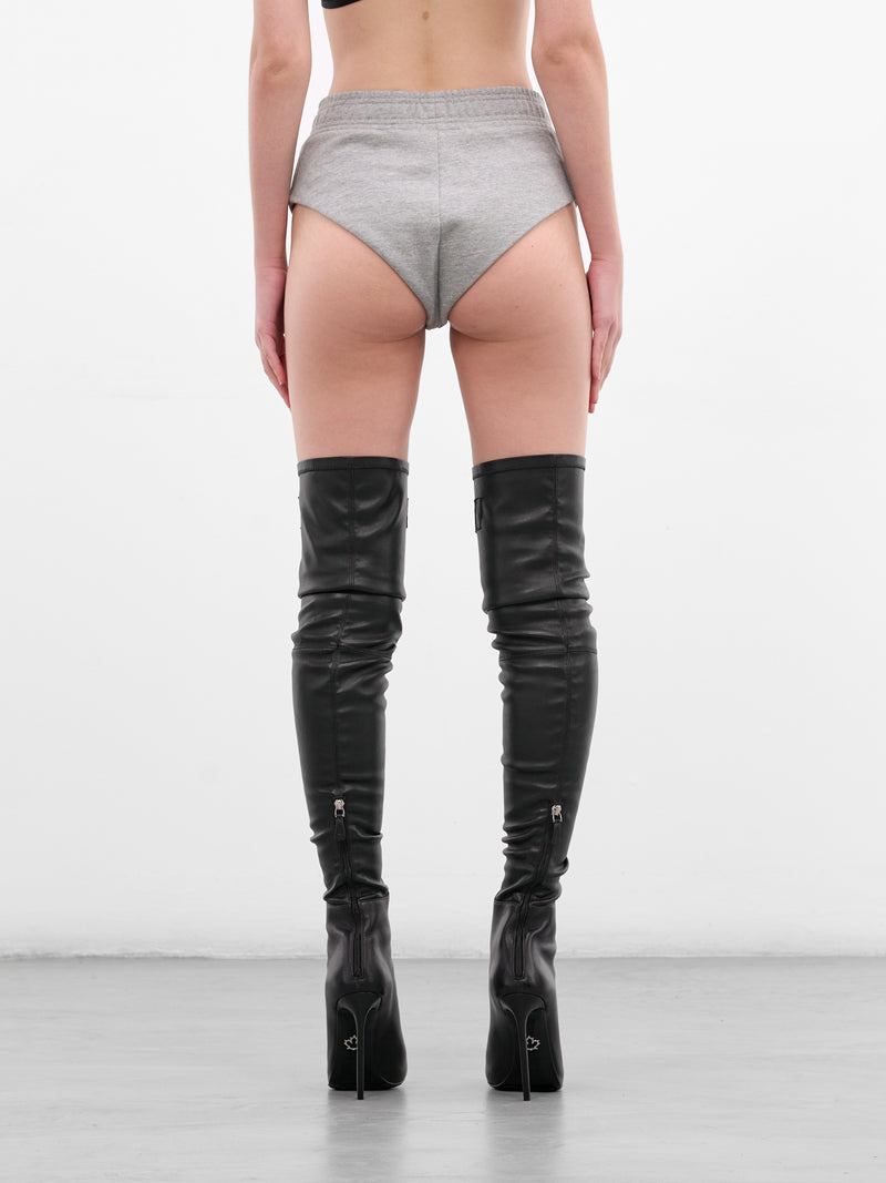 Gray Molleton Hot Pants Briefs (WE76SS505G-GREY)