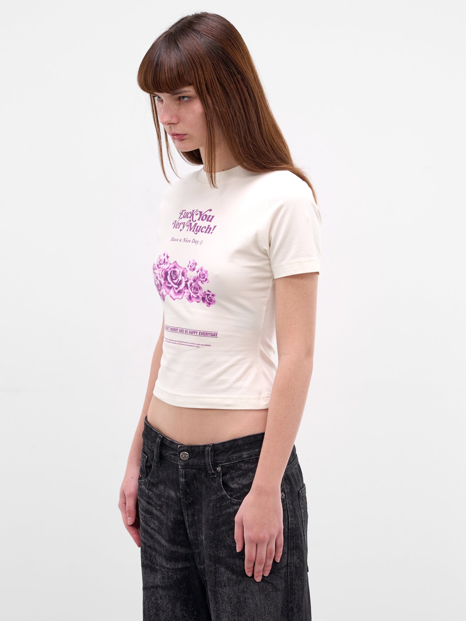 White 'Fuck You Very Much' Tee (WE76TR562V-VANILLA)