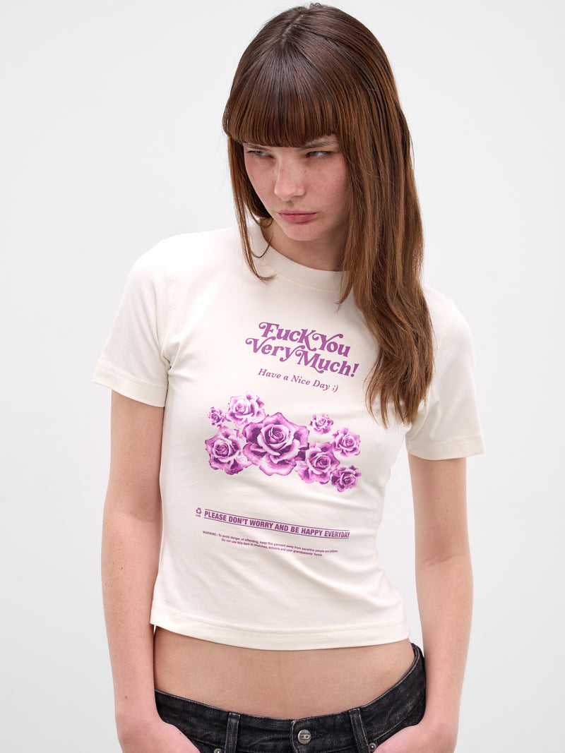 White 'Fuck You Very Much' Tee (WE76TR562V-VANILLA)