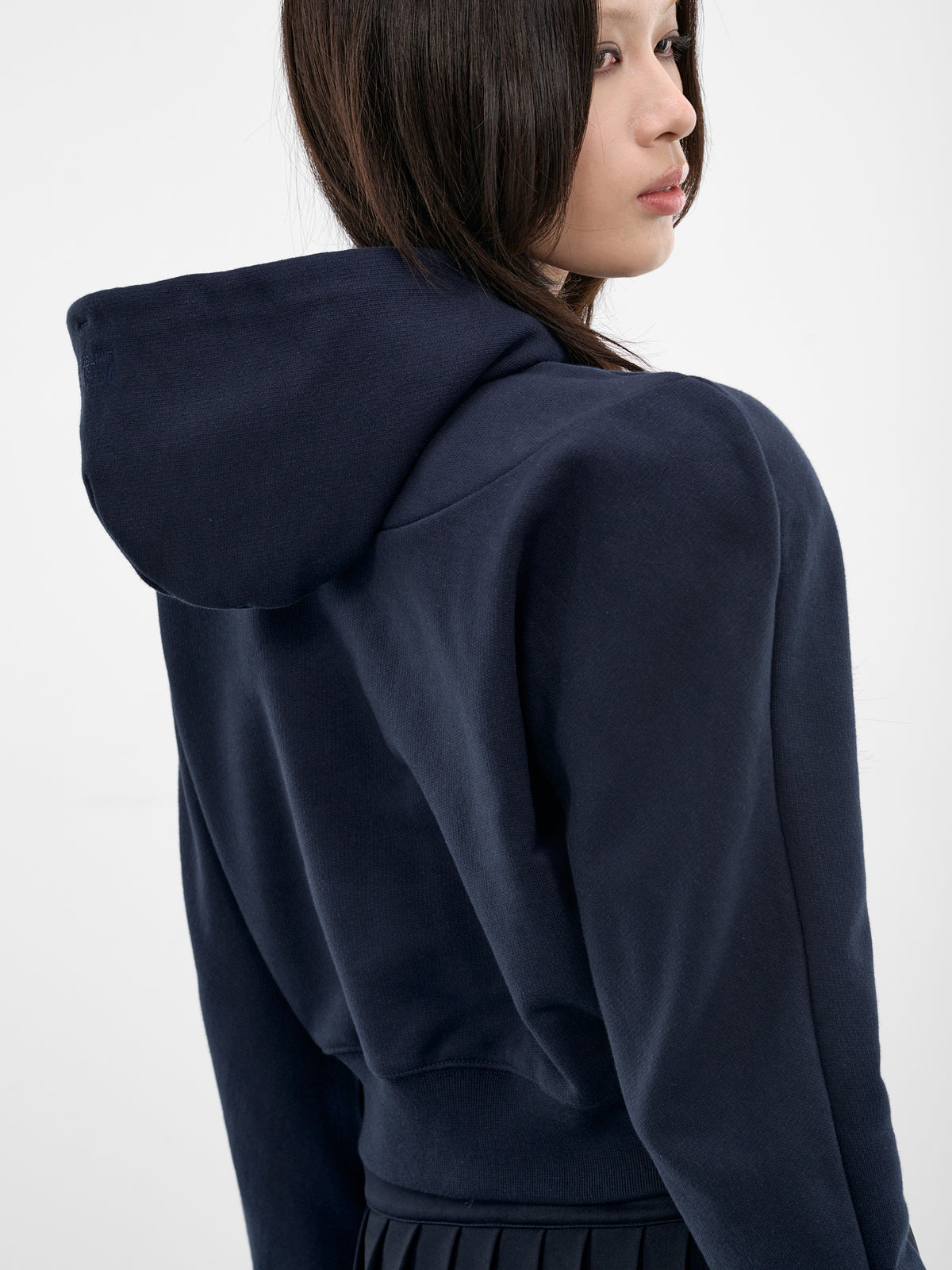 Navy Ouija Round Shoulders Hoodie (WE76ZU496N-NAVY)