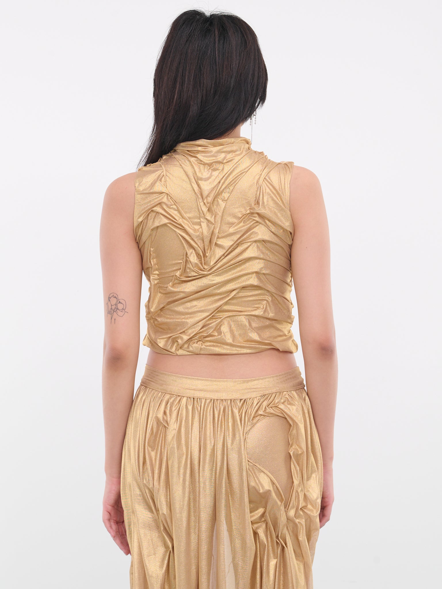 Wet Top (WETLOOK-HIGH-NECK-GOLD)