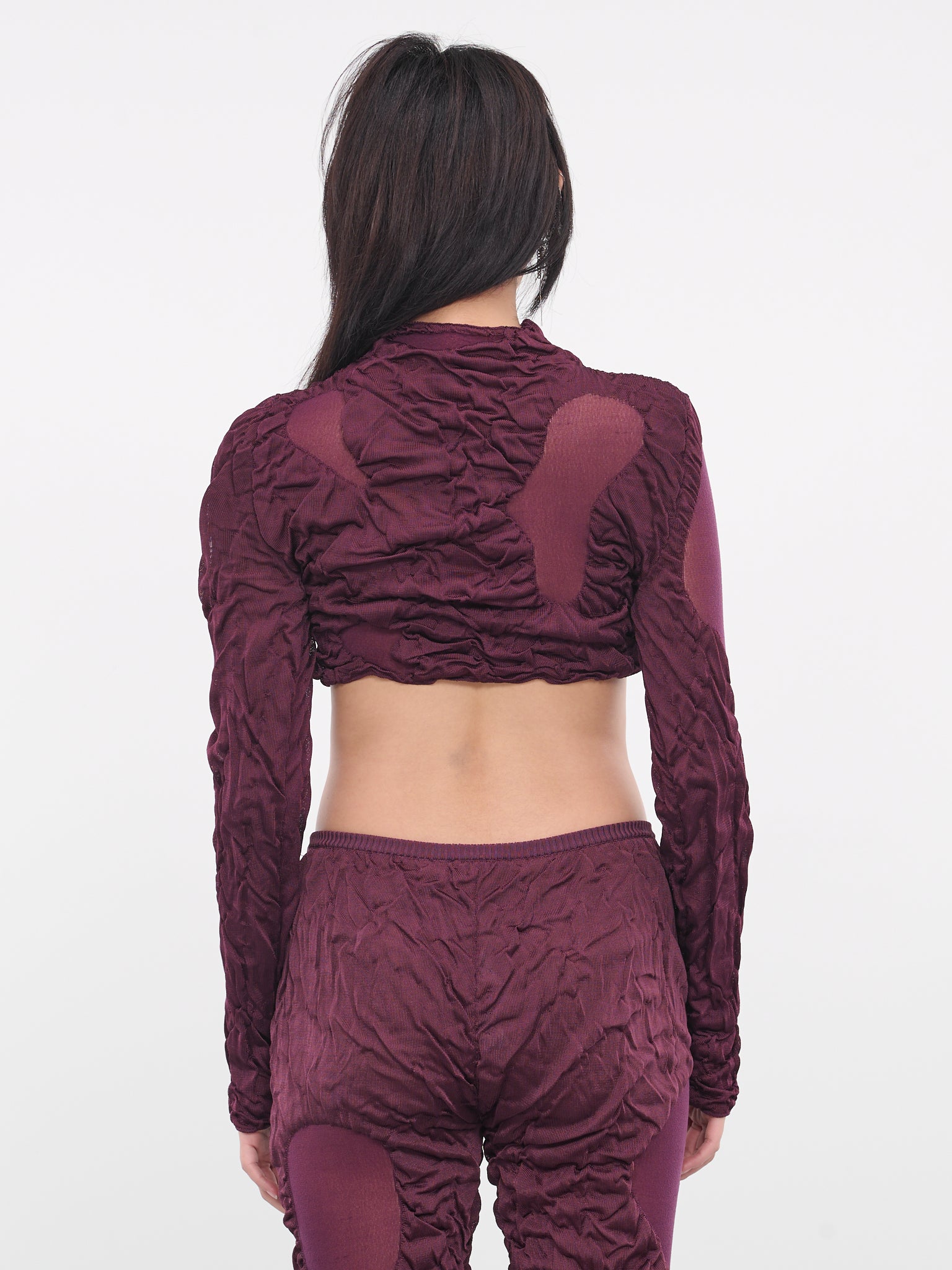 Wet Knit Top (WETLOOK-KNITTED-MAROON-PURPLE)