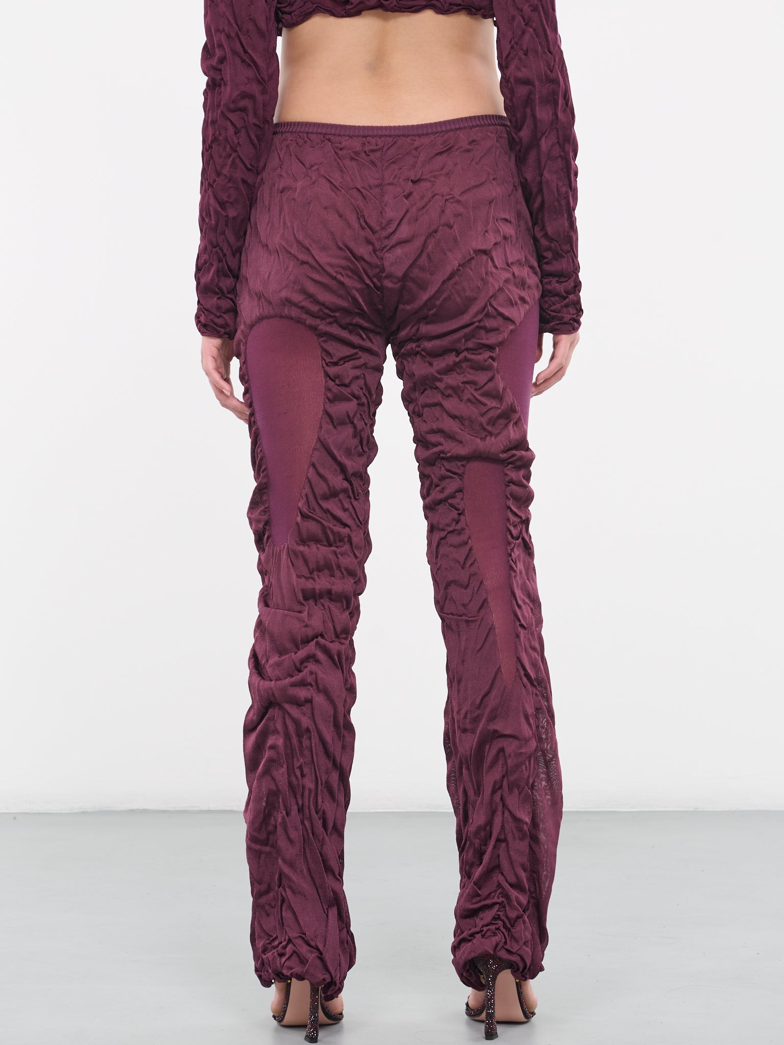 Wet Knit Trousers (WETLOOK-KNITTED-MAROON-PURPLE_