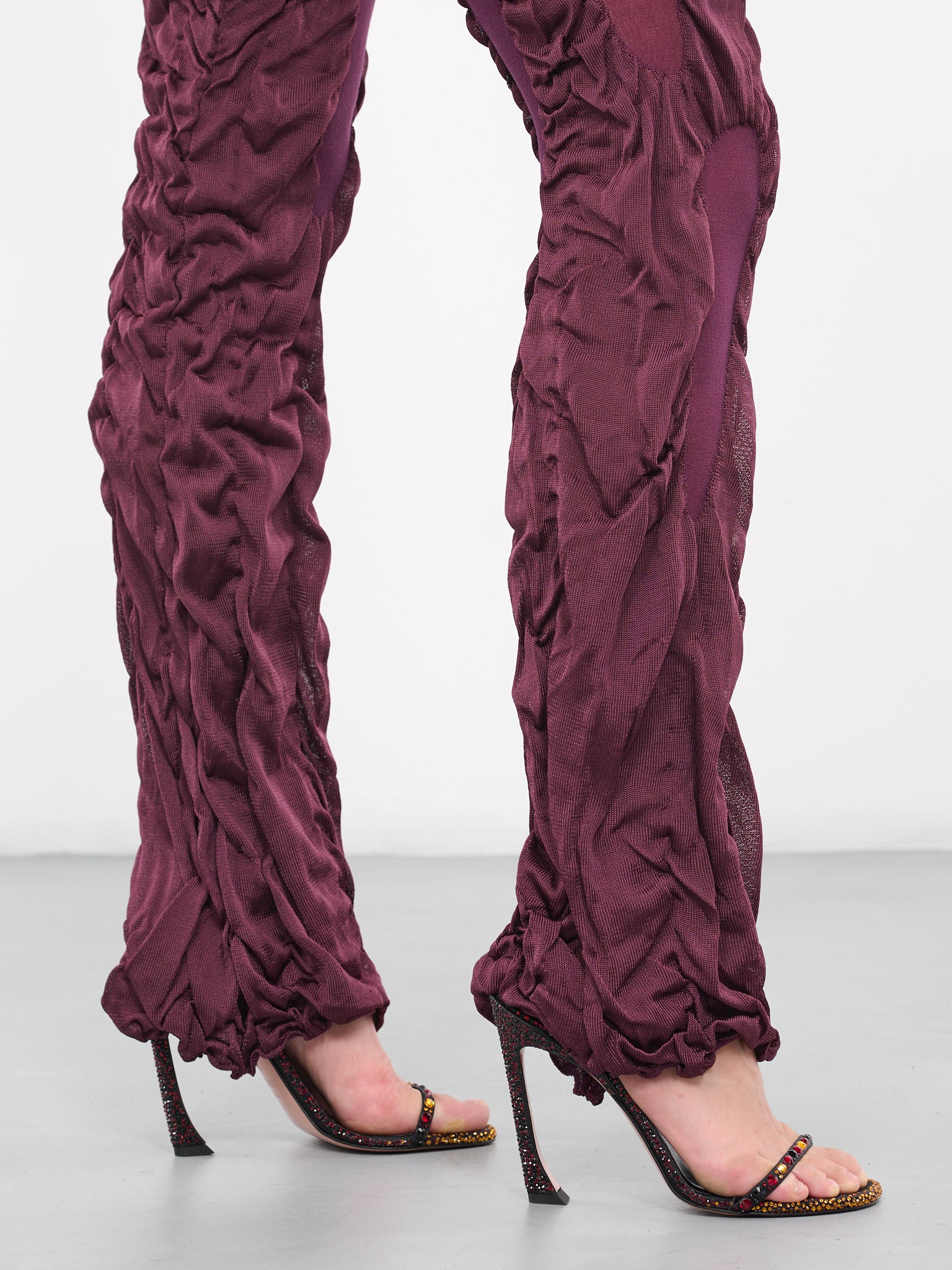 Wet Knit Trousers (WETLOOK-KNITTED-MAROON-PURPLE_