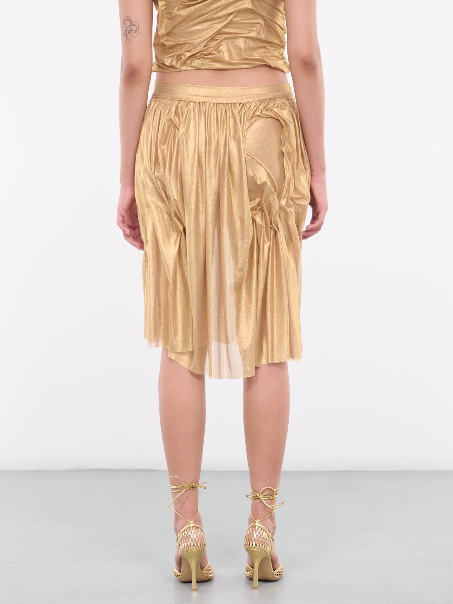 Wet Midi Skirt (WETLOOK-MIDI-GOLD)