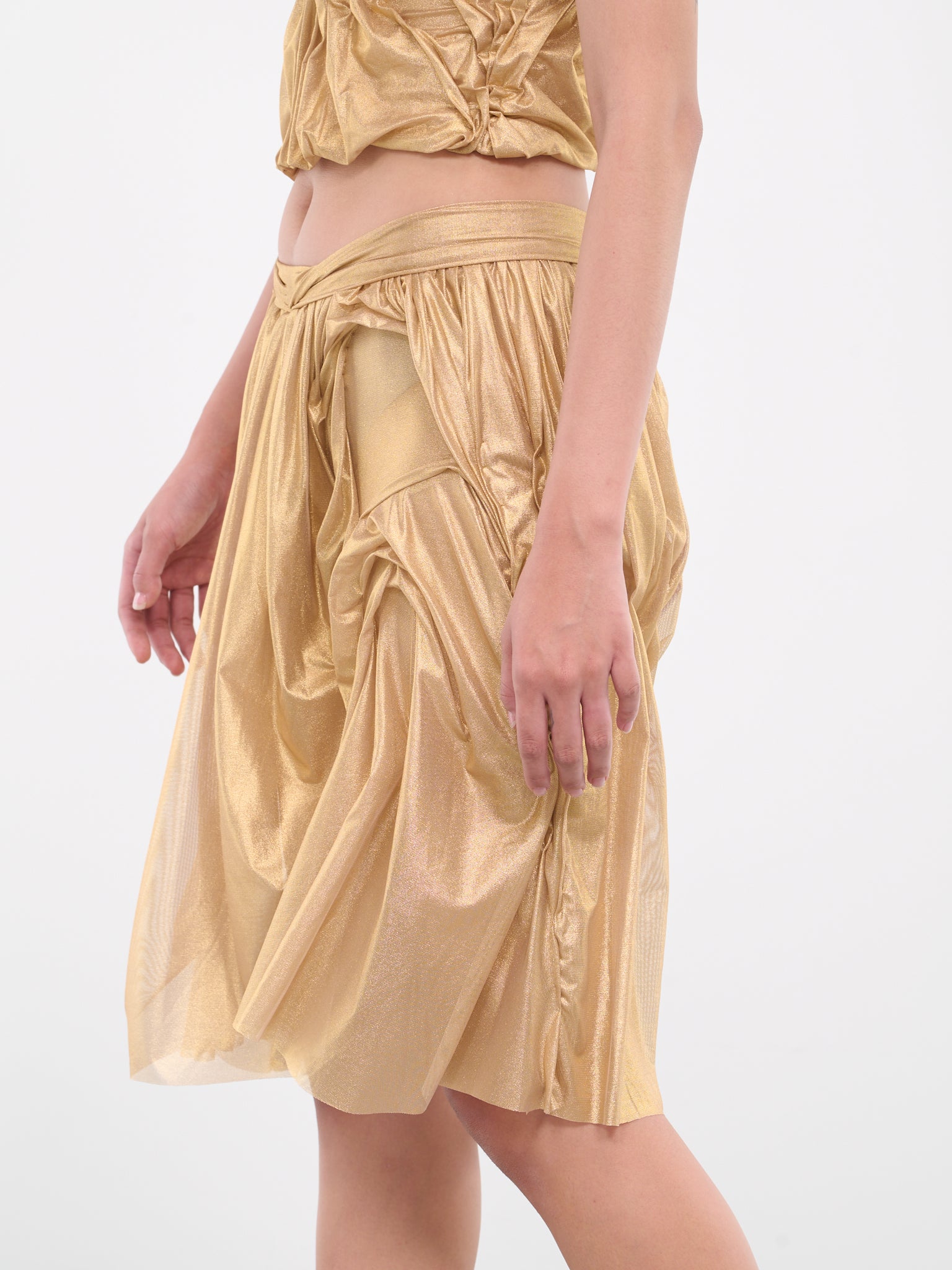 Wet Midi Skirt (WETLOOK-MIDI-GOLD)