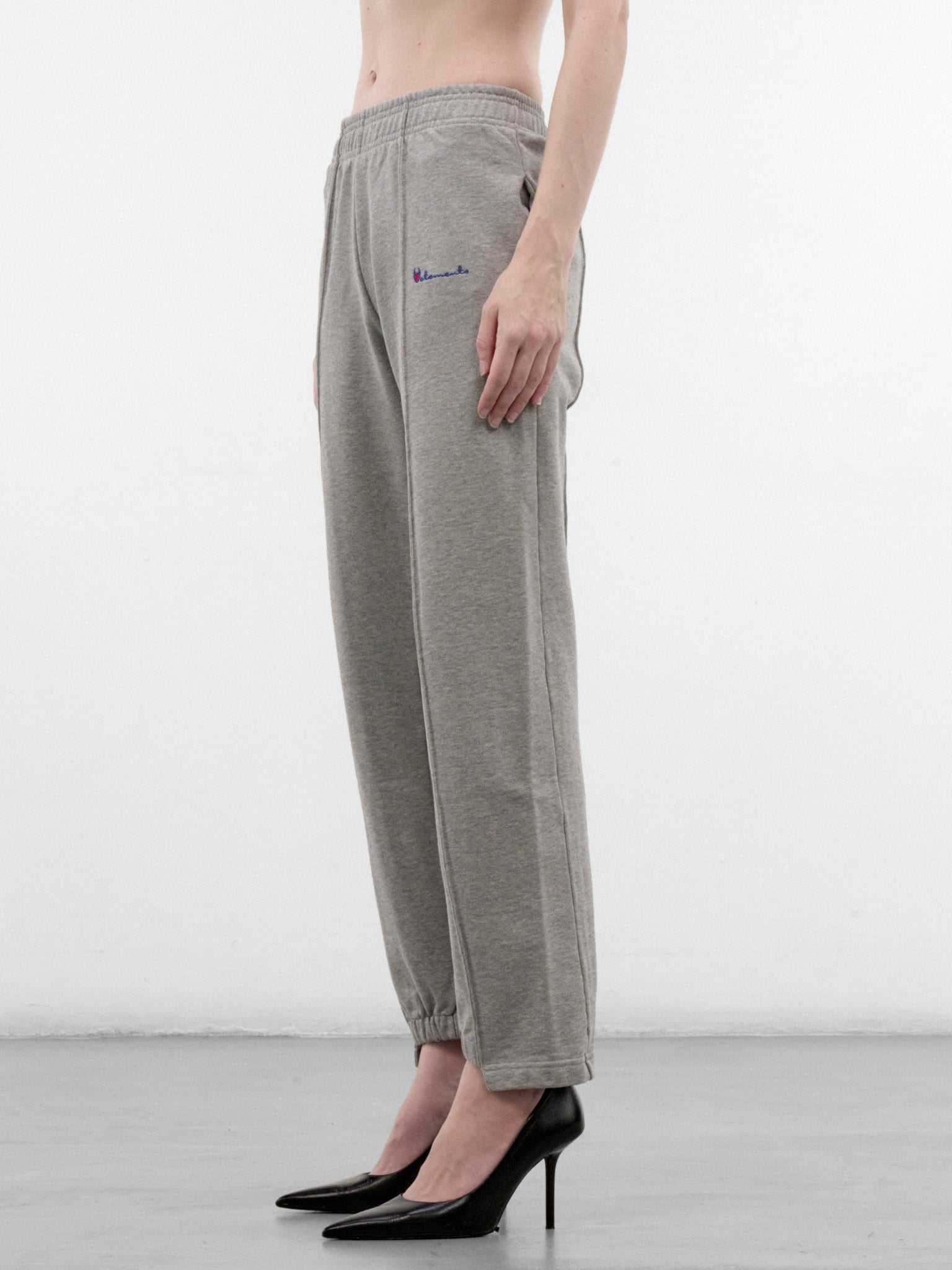 Gray Cotton Cut-Up Sweatpants (WH27SP224G-GREY-MELANGE)
