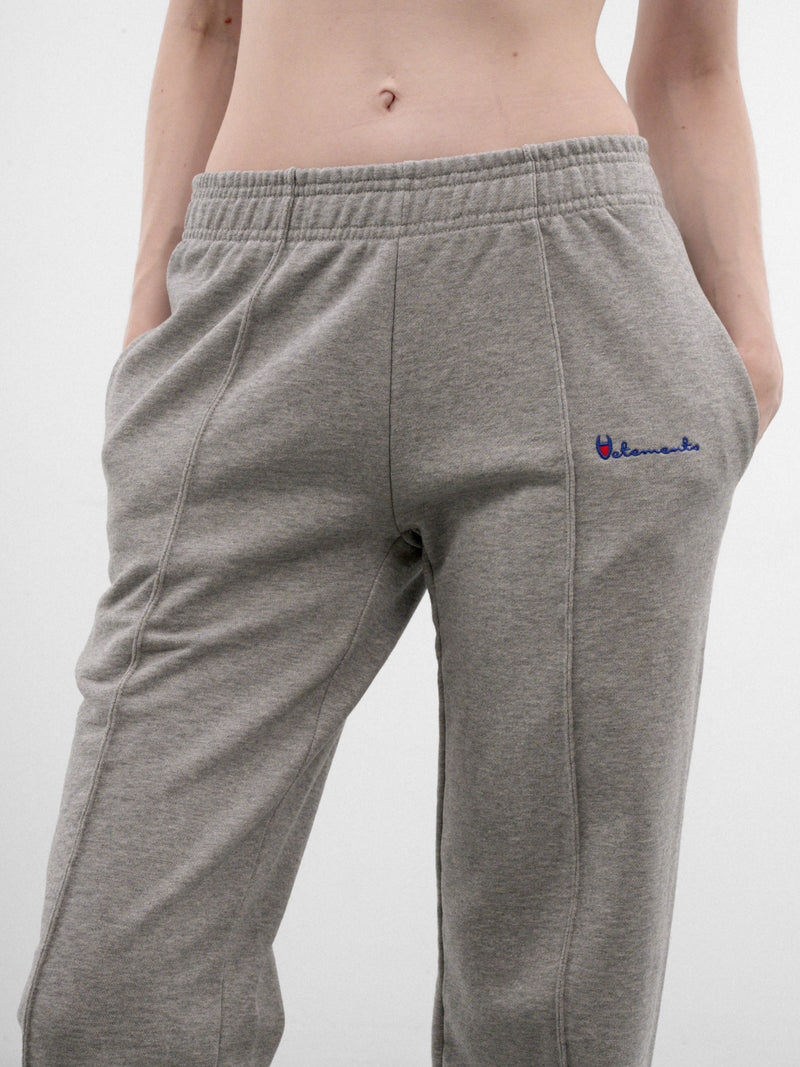 Gray Cotton Cut-Up Sweatpants (WH27SP224G-GREY-MELANGE)