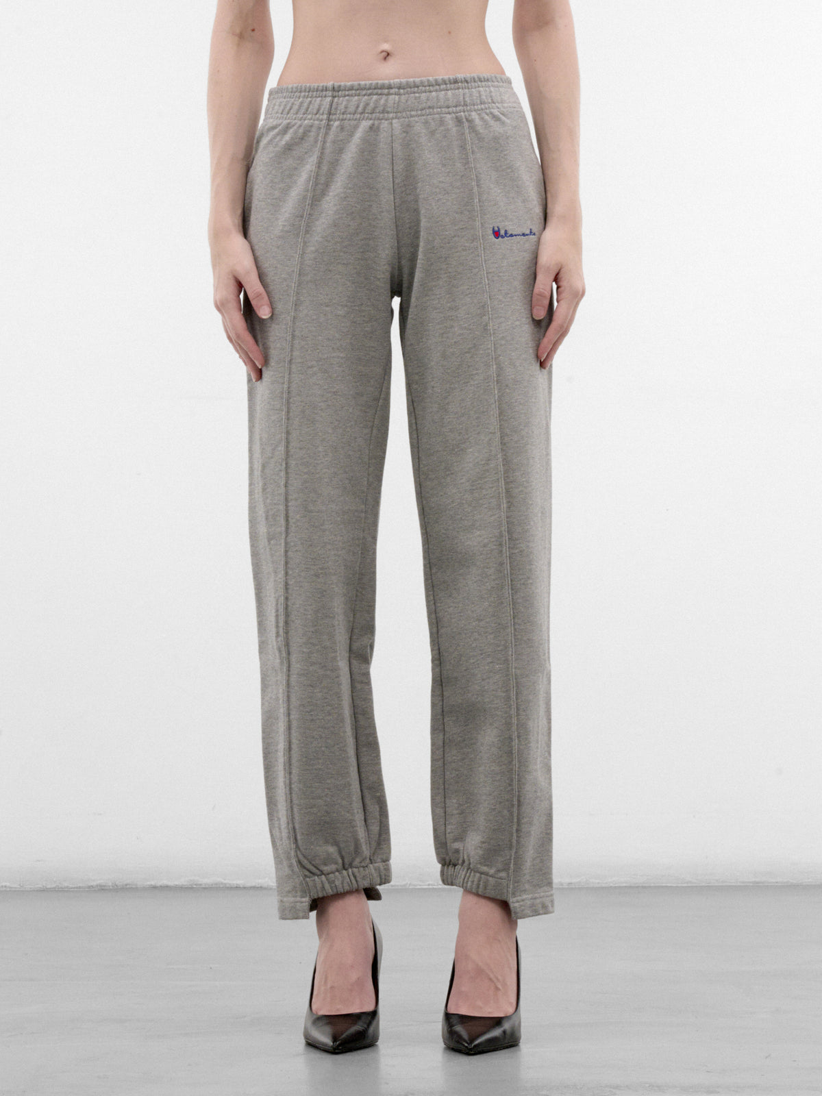 Gray Cotton Cut-Up Sweatpants (WH27SP224G-GREY-MELANGE)