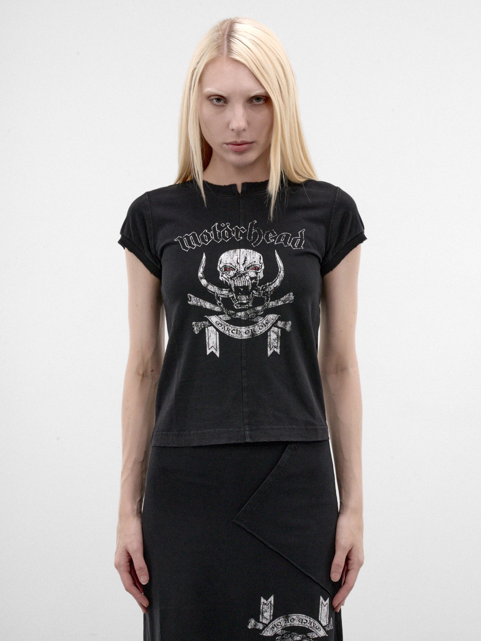 Black Motorhead Graphic Tee (WH27TR245B-WASHED-BLACK)