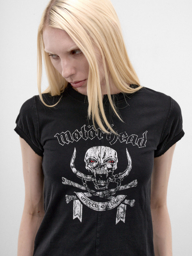 Black Motorhead Graphic Tee (WH27TR245B-WASHED-BLACK)