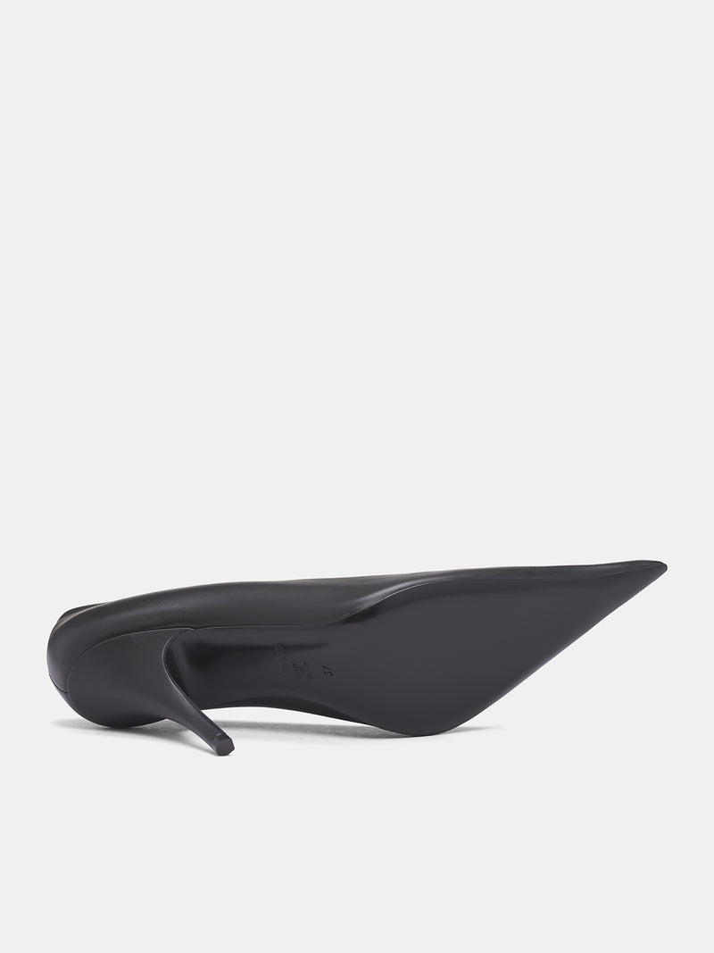 VETEMENTS Black Leather Pumps | H.Lorenzo - bottom