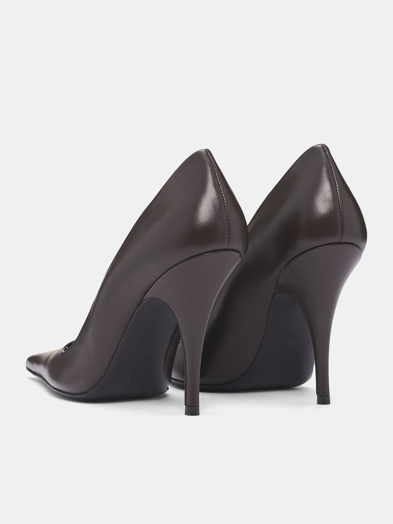VETEMENTS Brown Leather Pumps | H.Lorenzo - back side