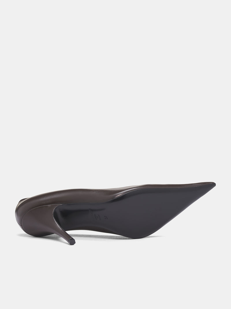 VETEMENTS Brown Leather Pumps | H.Lorenzo - bottom