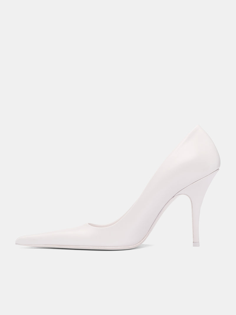 VETEMENTS White Leather Pumps | H.Lorenzo - side