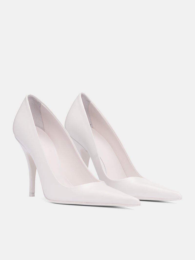 VETEMENTS White Leather Pumps | H.Lorenzo - front side