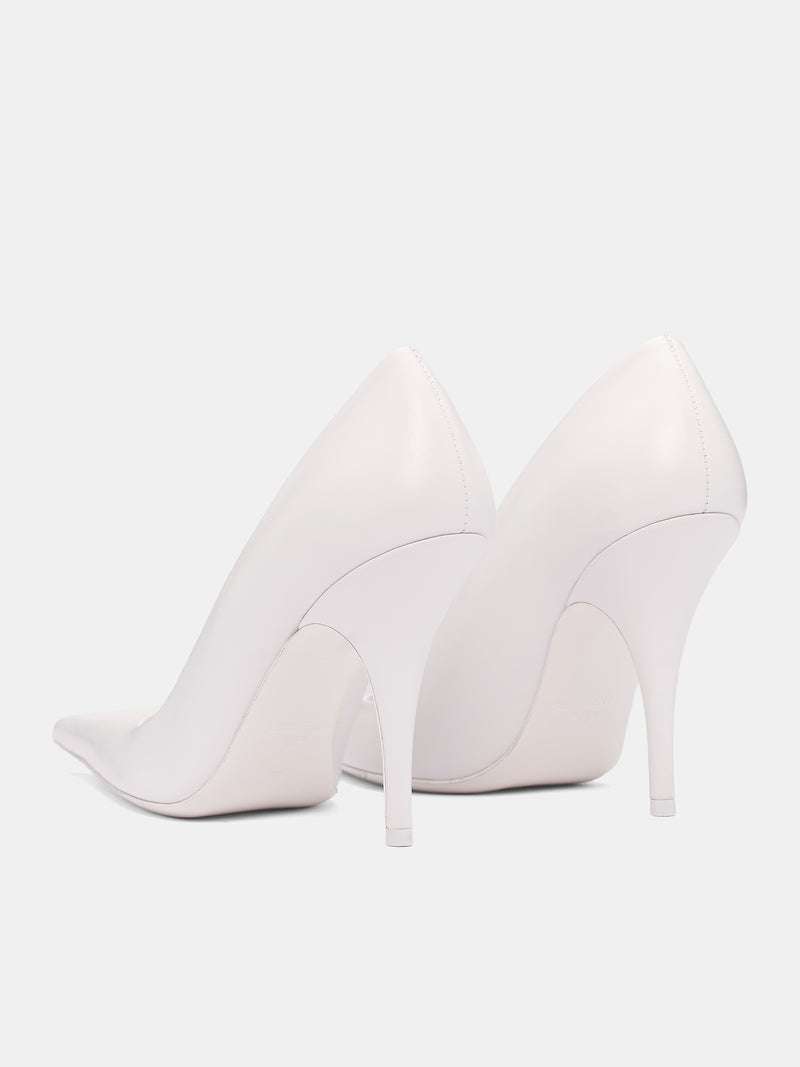 VETEMENTS White Leather Pumps | H.Lorenzo - back side