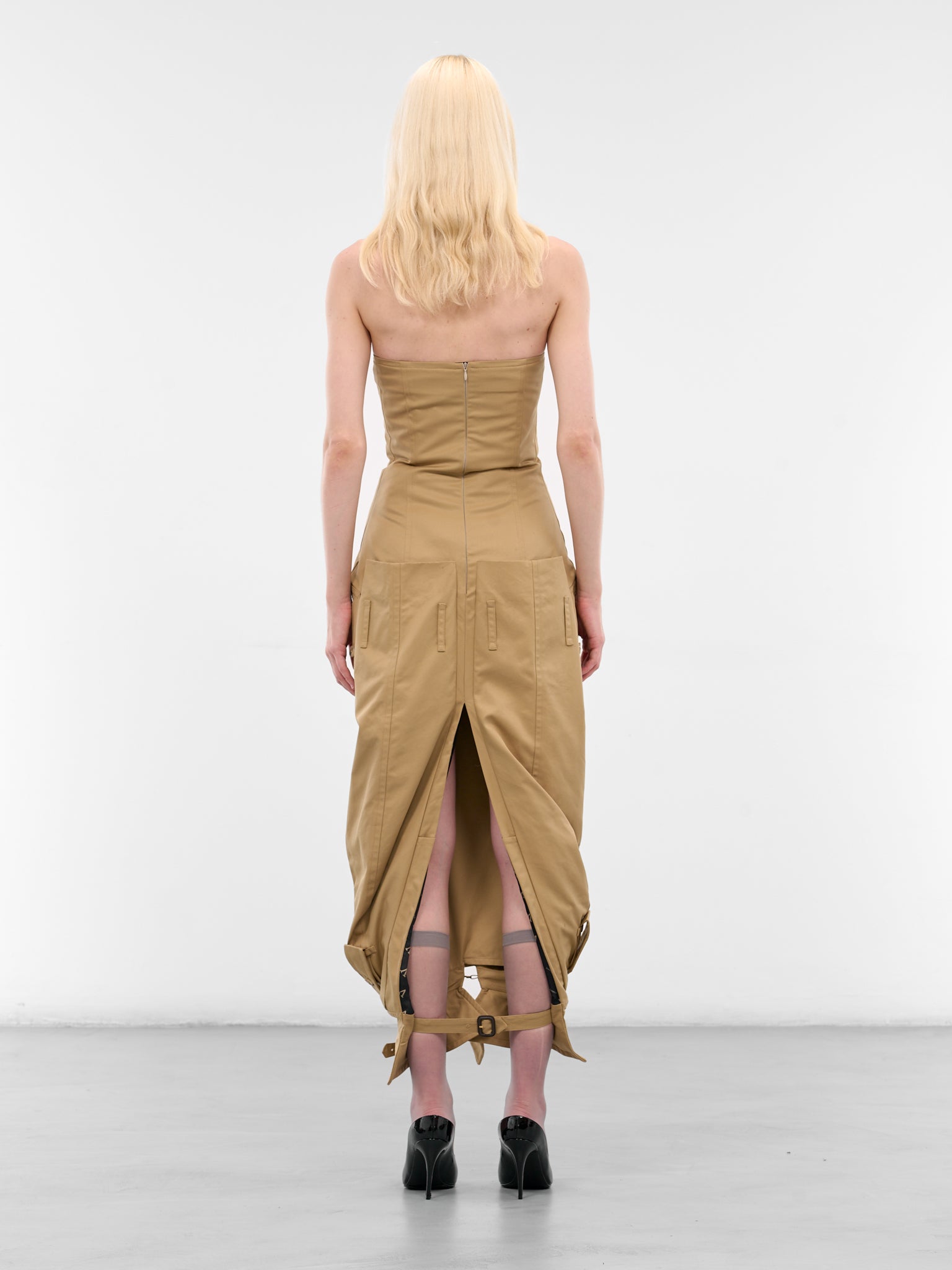 Beige Upside-Down Trench Dress (WH76TD005BE-BEIGE)