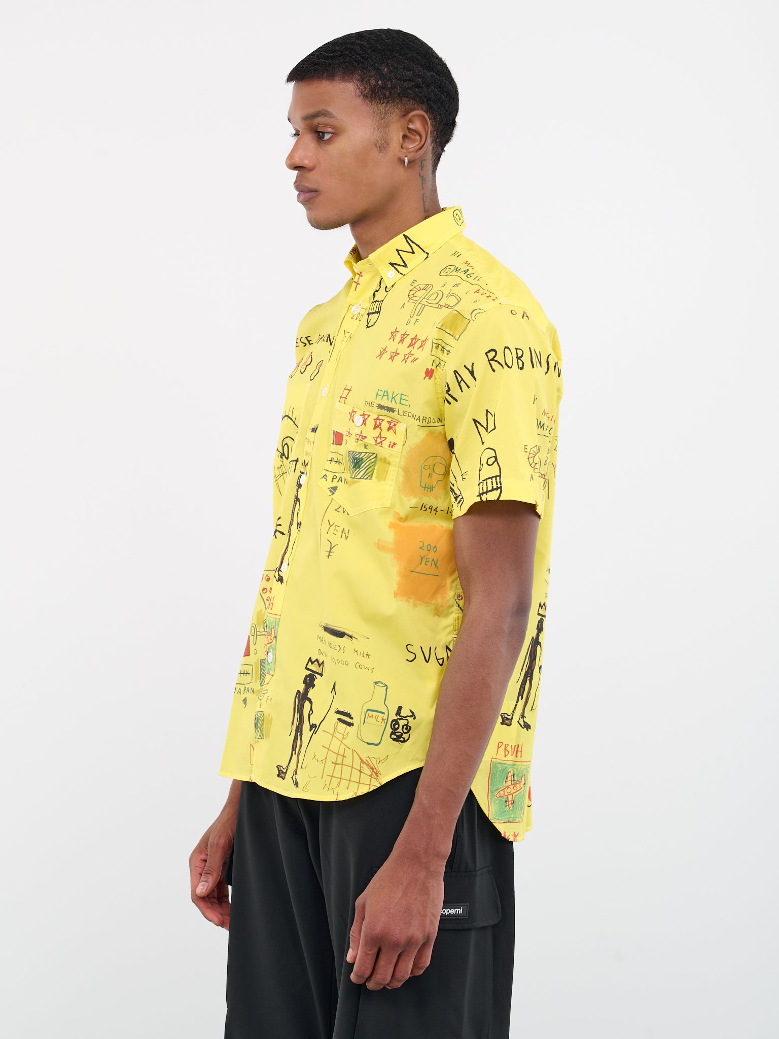 Jean-Michel Basquiat Shirt (K-B021-051-YELLOW)