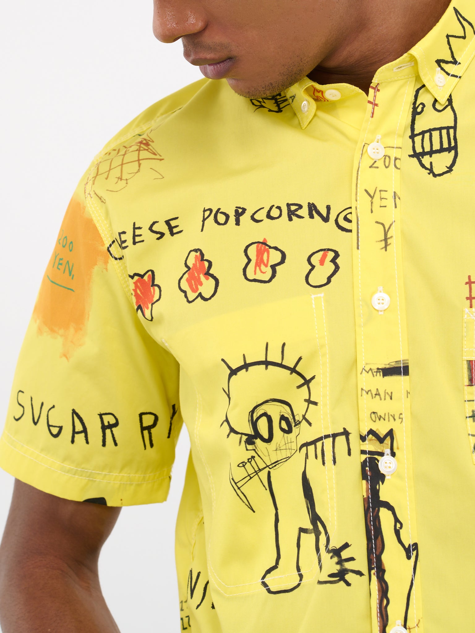 Jean-Michel Basquiat Shirt (K-B021-051-YELLOW)